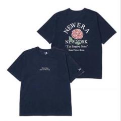 NEW ERA（ニューエラ） フラワーバッグプリント Tシャツ XL ネイビー