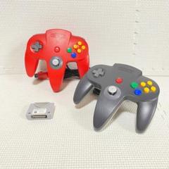 Nintendo 64 コントローラー 2個セット レッド ツインカラー N64