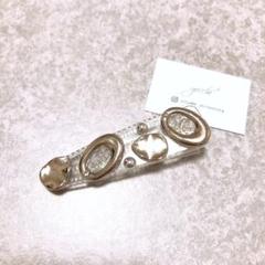 幅広ヘアクリップ×シルバー