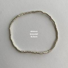 408 ハンドメイド ガラスビーズブレスレット 韓国アクセサリー シルバーカラーのサムネイル