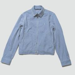 ラルフローレン　ブルー　デニム　ジャケット　　ダブルファスナー　9サイズ ラルフローレン ブルー デニム ジャケット ダブルファスナー 9