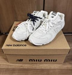 miu miu New Balance スエードxメッシュ スニーカー 28cm