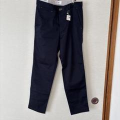 ikka スリムフィット ネイビー パンツ