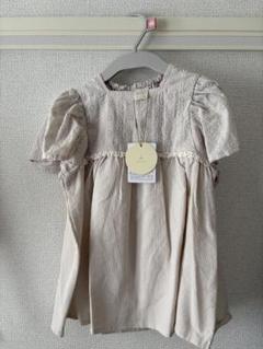 刺繍入りベージュワンピース 90サイズ