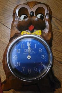 手塚時計　機械式手巻　置き時計　TEZUKA CLOCK 目玉 手塚時計 TEZUKA