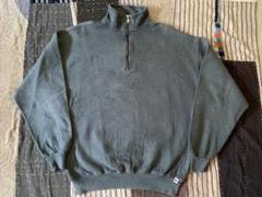 90s russell vtg ハーフジップ スウェット チャコール ラッセル