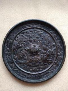 masato 　和鏡銅鏡古鏡手鏡　草花図　在銘骨董江戸時代 ◇古鏡◇柄鏡◇銅鏡◇和鏡◇江戸時代◇まとめて4枚◇在銘《藤原