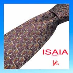 ★美品★ イザイア　ネクタイ　高級　ISAIA イタリア製　おしゃれ　ビジネスのサムネイル
