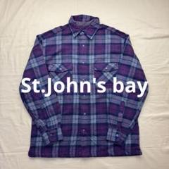 St. John's bay セントジョンズベイ　ネルシャツ　M ヘビネル