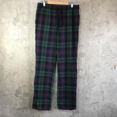 az152古着　チェックパンツ　パジャマパンツ　紺　緑　赤　黒　90s Y2K