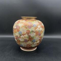 九谷　花詰・【特大】花瓶花生け EF0314-1-2 九谷焼【九谷清峰】花詰 壺 花器 花瓶 特大25cm