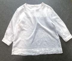 美品　無印良品 リネン100% 七分袖シャツ Mサイズ