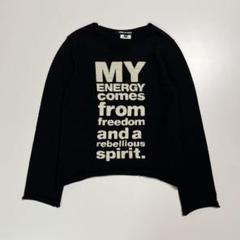 COMME des GARÇONS 長袖ニット メッセージ ブラック XS