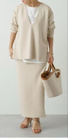 未使用品★Loungedress ロングスカート Loungedress 「LOUNGEDRESS」 ロングスカート FREE レッド