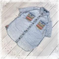 『CHIP CLIP』半袖　シャツ　デニム　Mサイズ　メンズ　レディース