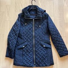 tartan ネイビー スパンコールジャケット XS COLE HAAN キルティングジャケット XS 紺 コールハン ネイビー