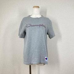 【チャンピオン】Tシャツ　グレー　M　ショートスリーブフロントロゴ 半袖　 美品