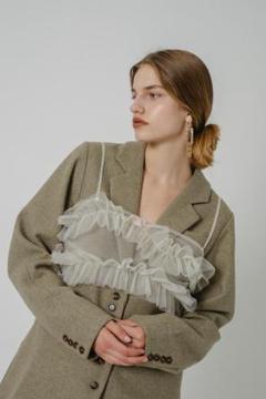 トップス eaphi TULLE ASYMMETRY FRILL CAMISOLE TULLE ASYMMETRY FRILL CAMISOLE