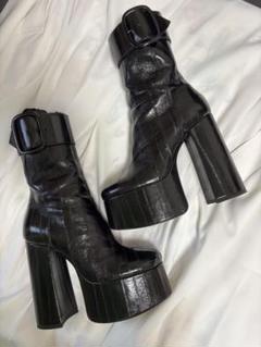 美品 Saint Laurent サンローラン プラットフォームブーツ 厚底