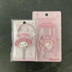 サンリオ　マイメロ　カラビナキーホルダー、ラバーキーカバー