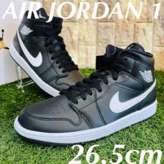 ナイキ ウィメンズ エア ジョーダン 1 ミッド NIKE スニーカー 白 黒