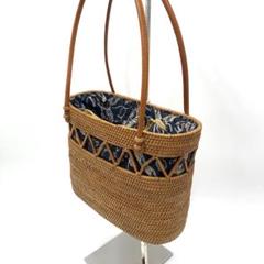 【超美品　未使用級】アタ製のバッグ　ハンドバッグ　バリ伝統　　手作り　一点物