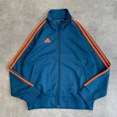 adidas アディダス トラックジャケット 古着 青 オレンジ 13616