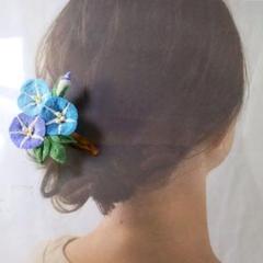 つまみ細工「朝顔#20」