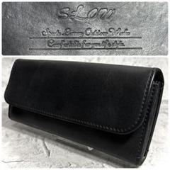未使用 SLOW&CO ブラックレザー 長財布 新品未使用】SLOW 黒 レザー 長財布