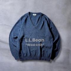 L L.Bean エルエルビーン バーズアイセーター 在原みゆき 紺 L.L.Bean - 80s l.l.bean バーズアイニット セーター