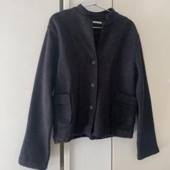 evam eva エヴァムエヴァ プレスウール ノーカラー ショート