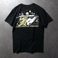 CALL YOUR MOTHER スケルトン　シャカサイン　骸骨　サーフ　黒　S