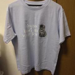 UNIQLO ライトブルー 猫プリント Tシャツ