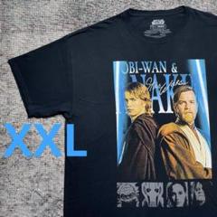 古着　スターウォーズ エピソード2 アナキン　オビワン　ジェダイ　Tシャツ　黒