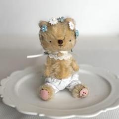 ぬいぐるみ小物　作家さん　ハンドメイド　アンティーク キット】ふぐ美ちゃん 和小物 縮緬 古布 和雑貨 アンティーク