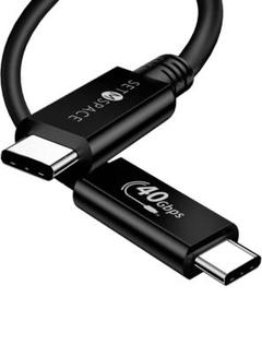 【新品】USB-C ケーブル 0.3m 超高速40Gbps PD100W対応