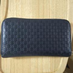 値引き　Gucci ネイビー GGパターン 長財布 値引き Gucci ネイビー GGパターン 長財布 - メルカリ