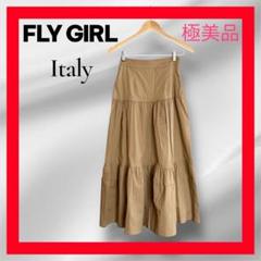 極美品✨FLY GIRL ロングスカート 茶色 S 上品 旅行 おでかけ 参観