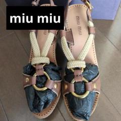 miumiuウェッジソールサンダル 2025年最新】miumiu ウェッジサンダルの人気アイテム - メルカリ