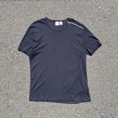 90s〜00s ARMANI A/X ショルダージップコットンT 名作 ブラック