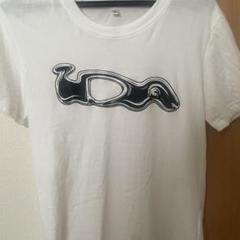 ユニークグラフィックプリントTシャツ ホワイト