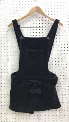 Y2K コージー　 平成ギャル古着　ポンポン紐　ボア　ハーフパンツサロペット