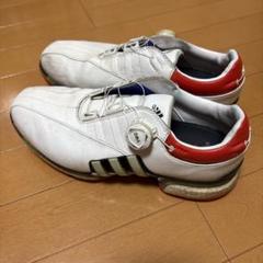 adidas ゴルフシューズ BOAシステム ホワイト/レッド