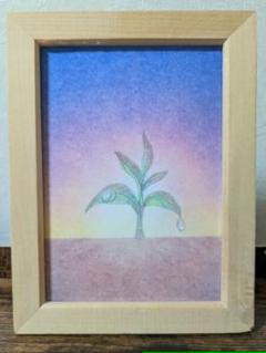 【絵画】ネイチャーアート「梅の新芽をついばむウソ」 絵画】ネイチャーアート「梅の新芽をついばむウソ」