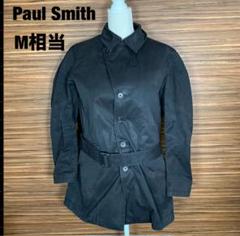 ポールスミス トレンチコート アウター M相当 ウール カシミヤ 黒 ベルト付