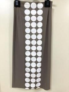 新品オーラティエ ベージュブラウンドット柄 タイトスカート 新品オーラティエ ベージュブラウンドット柄 タイトスカート