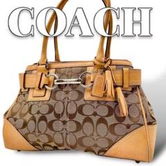 良品 COACH レディース シグネチャー トートバッグ 8535のサムネイル