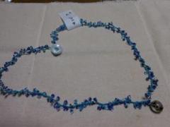 ♥とても古い　ガラス玉　ネックレス　トンボ玉　７４ｃｍ　とんぼ玉　骨董　古玩 ♥とても古い ガラス玉 ネックレス トンボ玉 74cm とんぼ玉