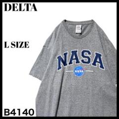 古着 DELTA製 NASA ナサ アメリカ航空宇宙局 Tシャツ グレー L