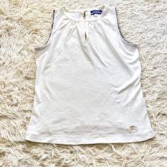 BURBERRY ブラック ノースリーブ　M リボン　y2k ノバチェック　黒 BURBERRY - バーバリー ノースリーブ Tシャツ トップス ノバ